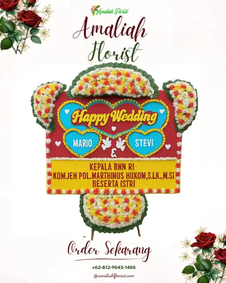 Papan Bunga Pernikahan Utan